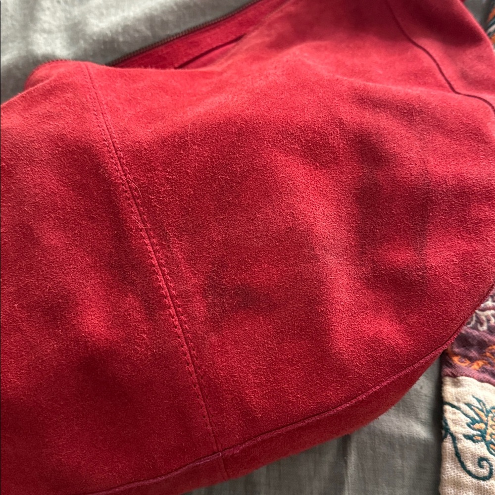Free People Red Suede Roma Hobo Bag - Picture 8 of 9
